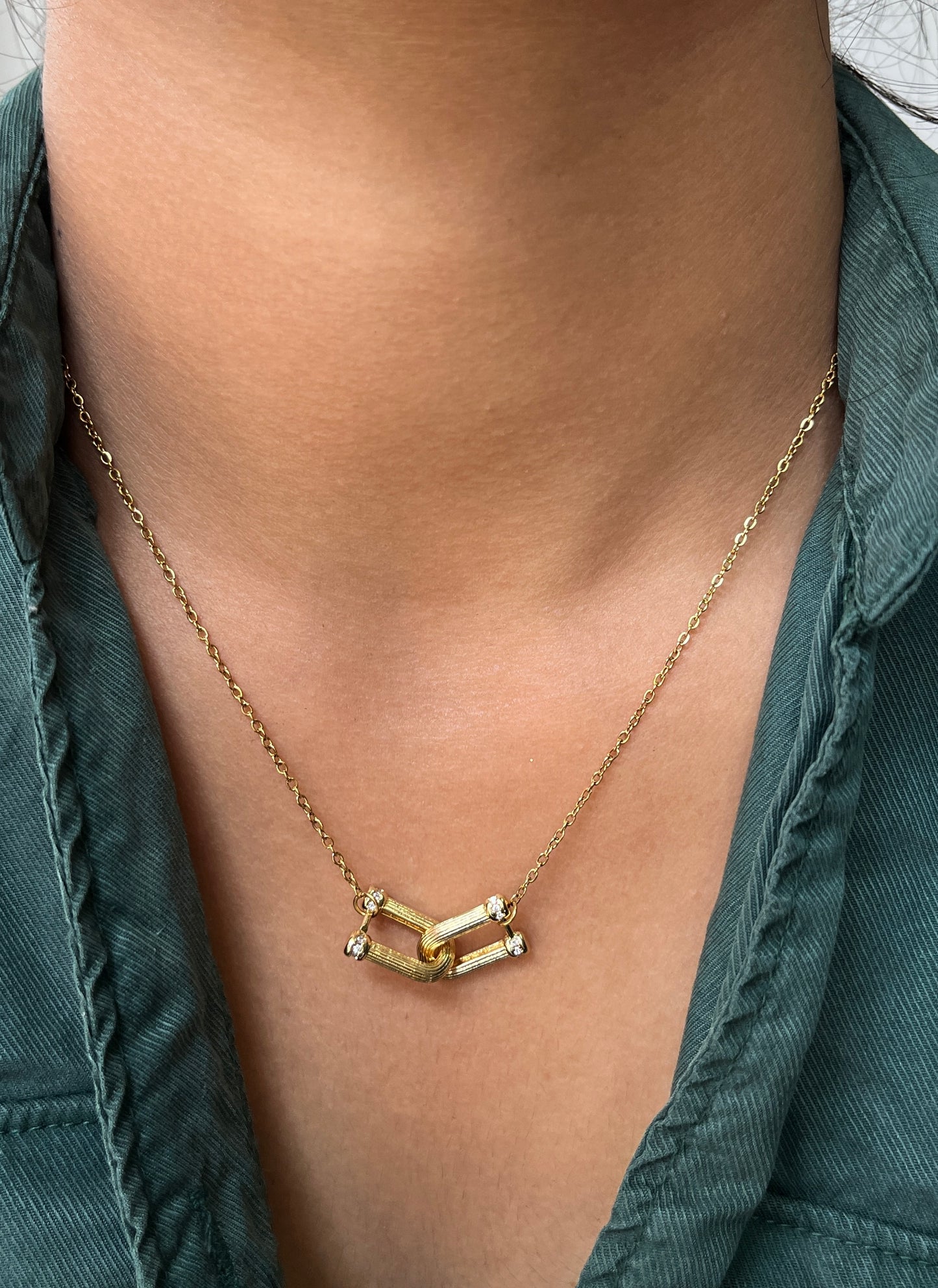 Golden Duo Link Necklace