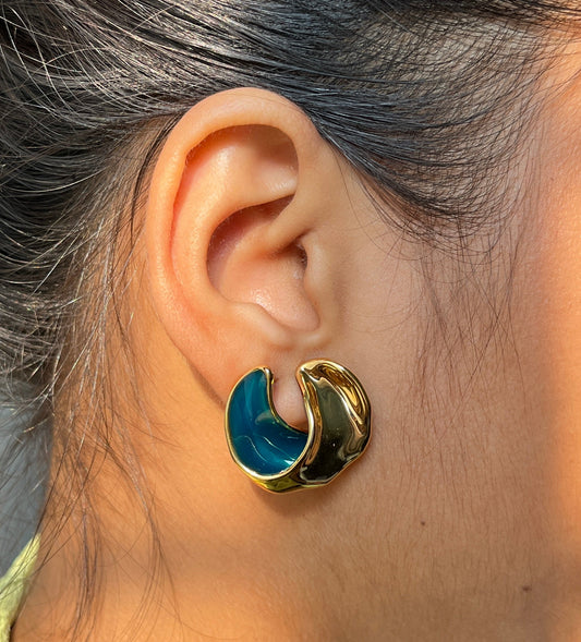 Midnight Orbit Hoop Earrings