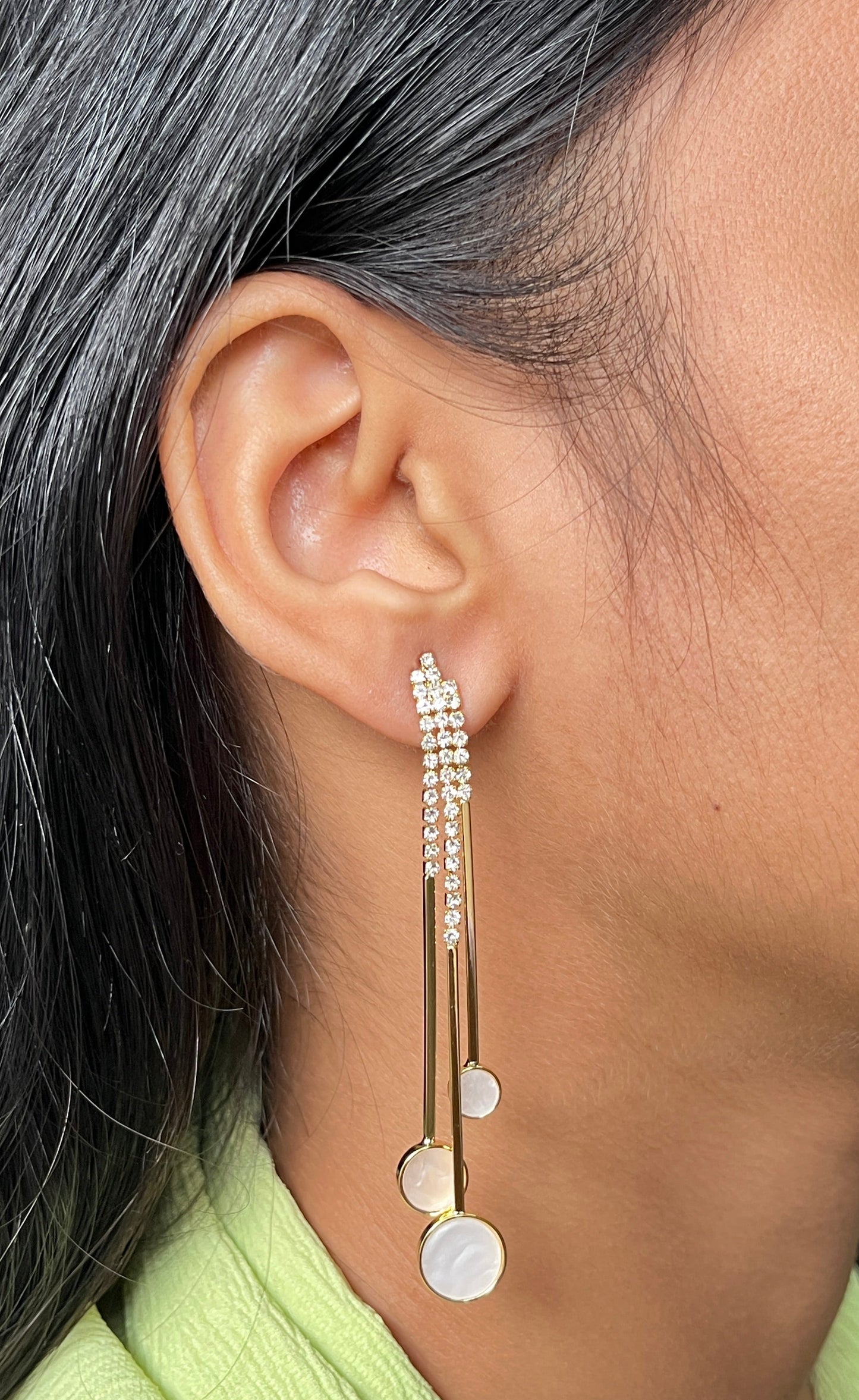 Linear Glow Drop Earrings