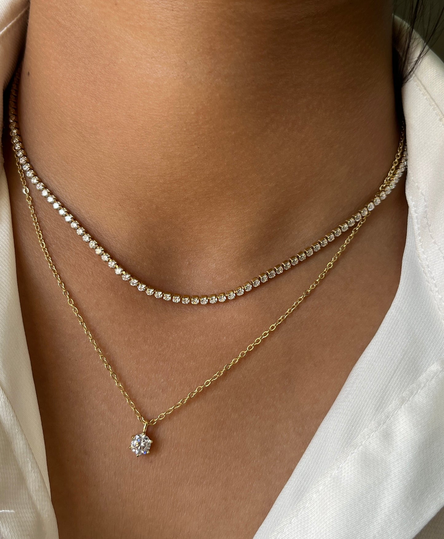 Celeste Dual-Layer Diamond Necklace