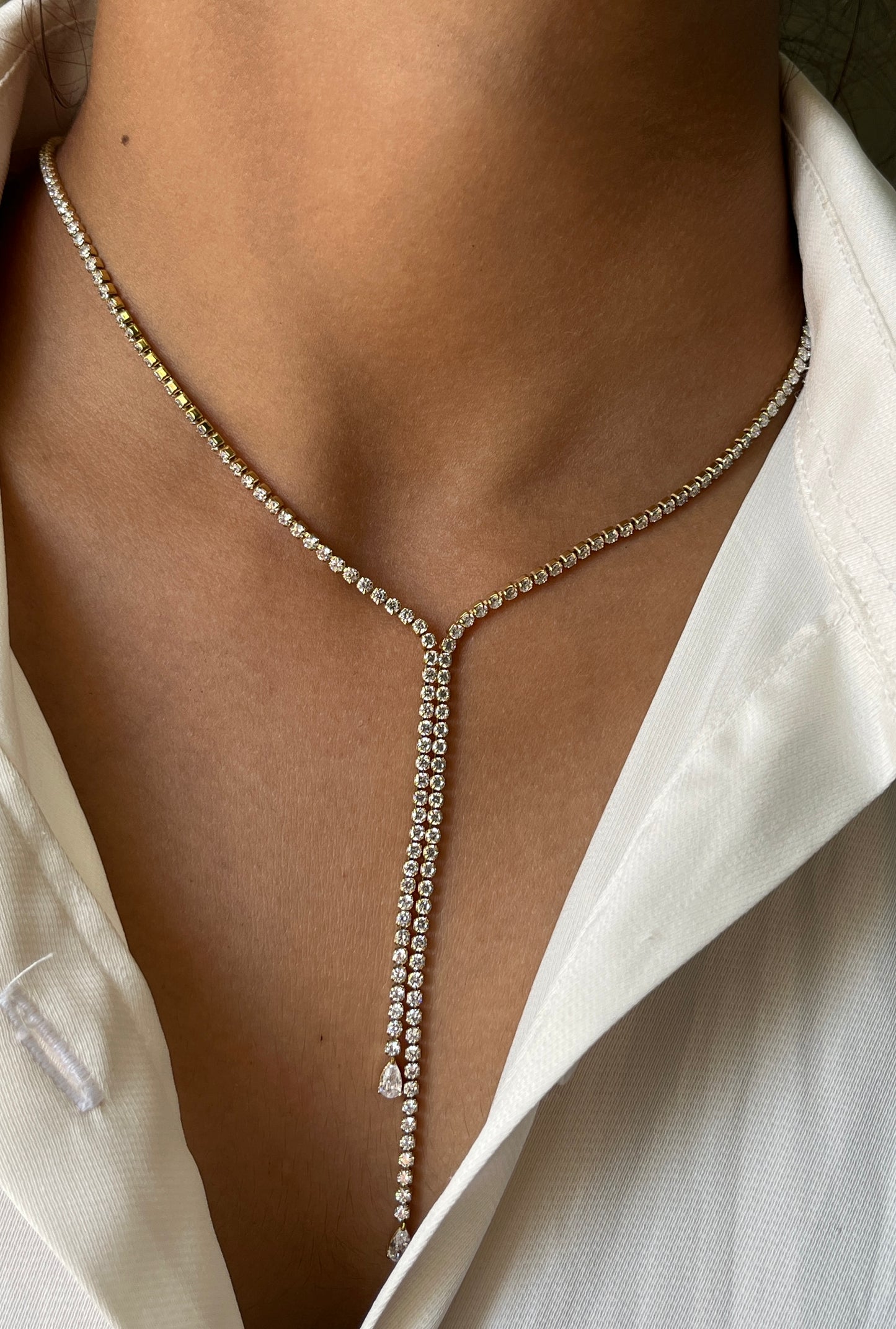 Drip-Drop Y Necklace
