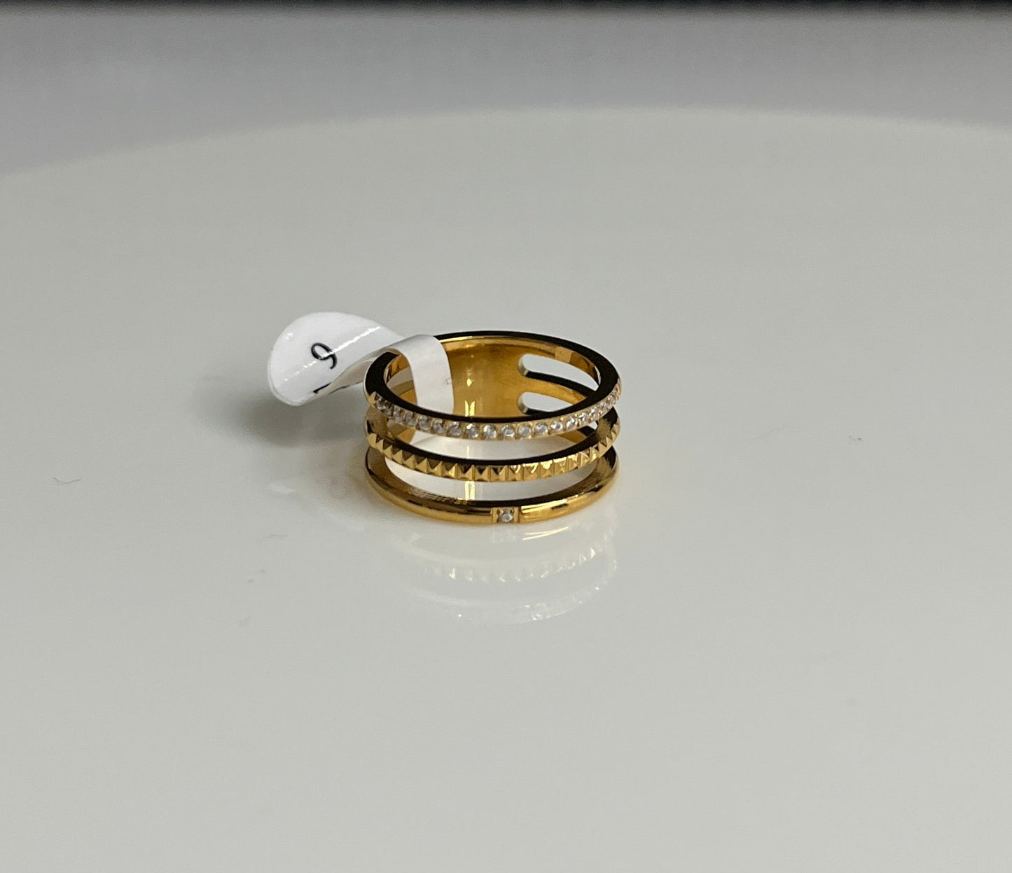Luxe Tri-Band Crystal Ring