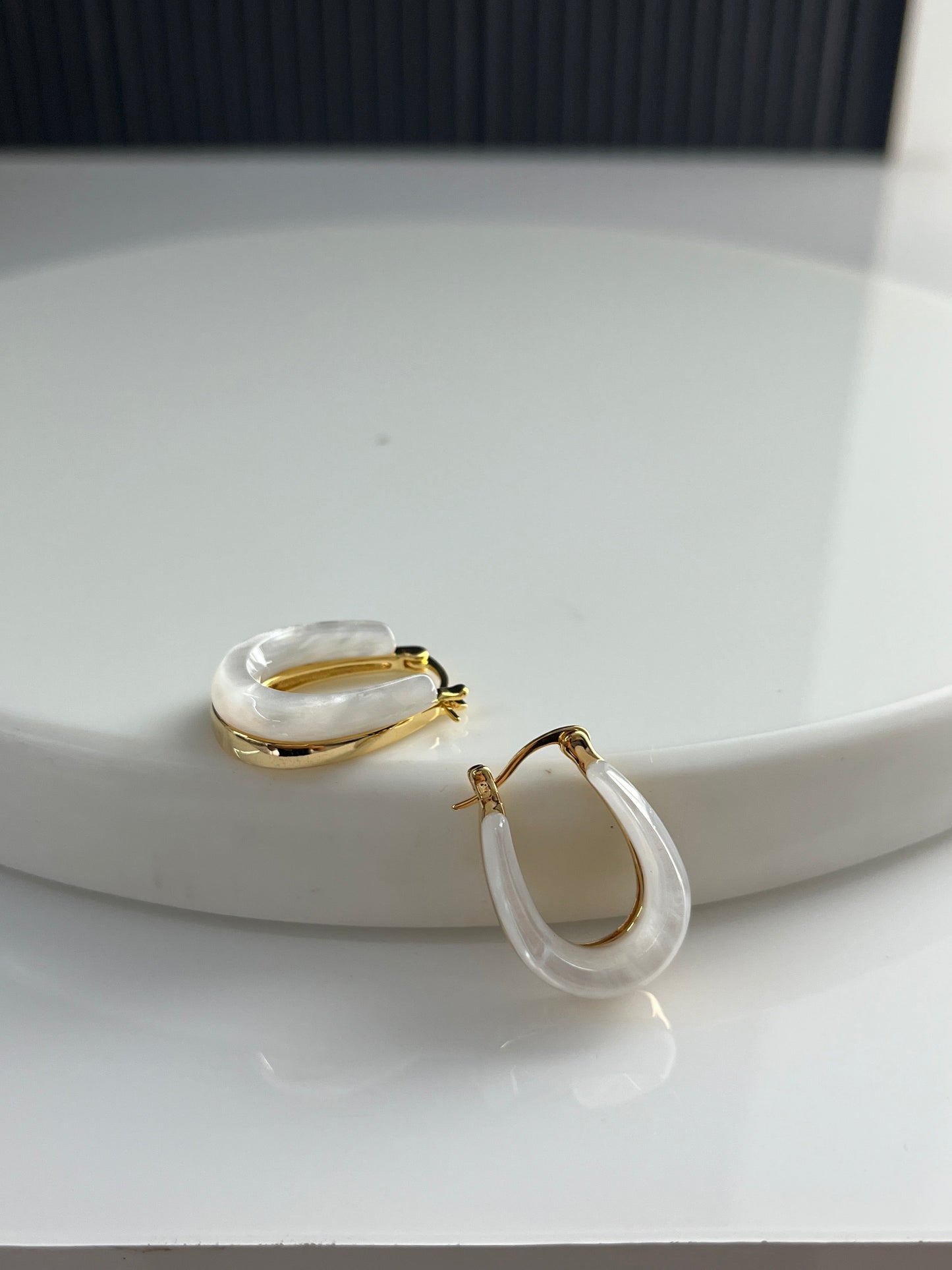Mop Hoop Earrings