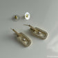 Oval drop studded Earrings