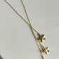 Gold Starfish Cascade Lariat Necklace