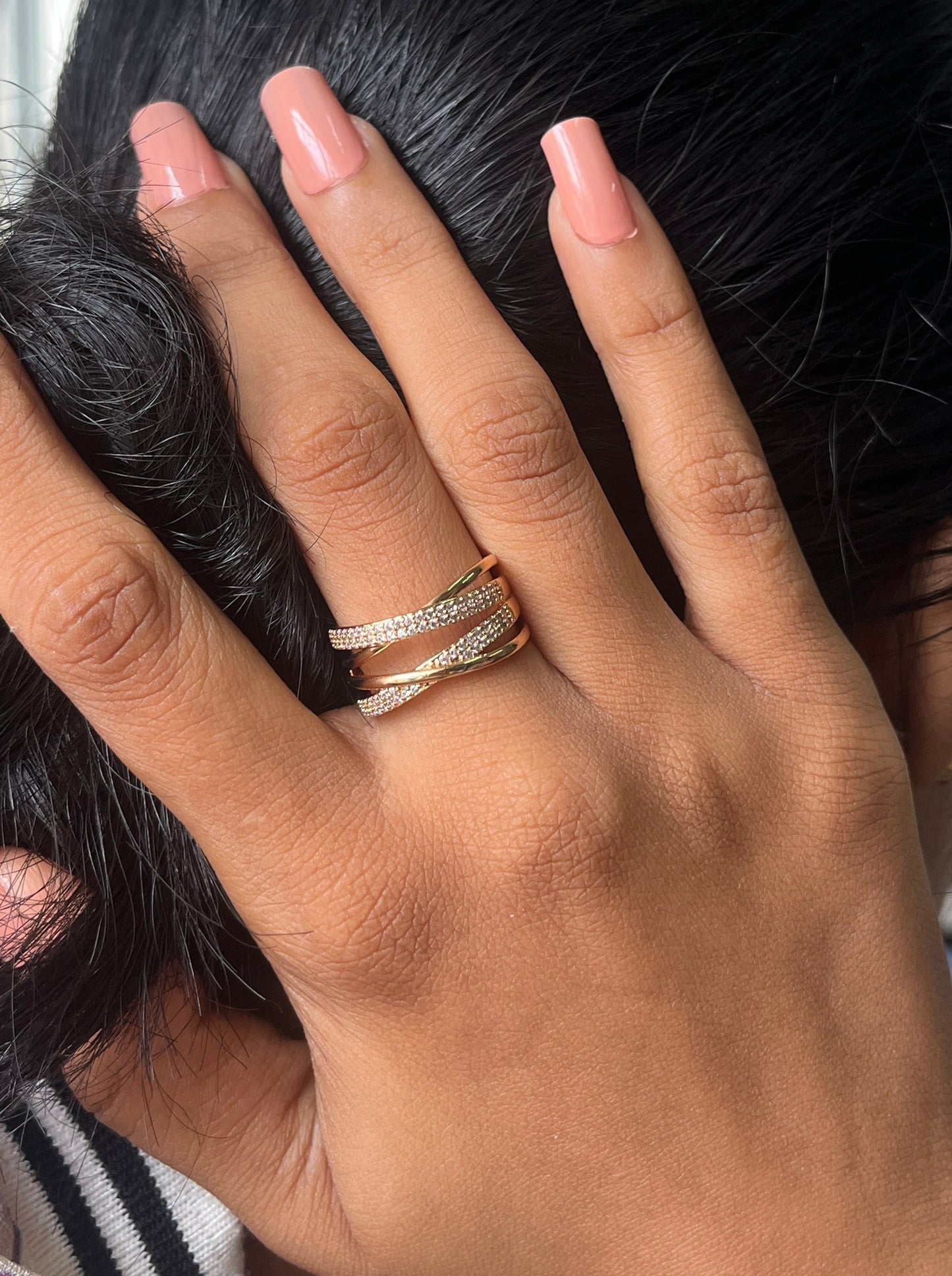 Aurora Criss-Cross Ring