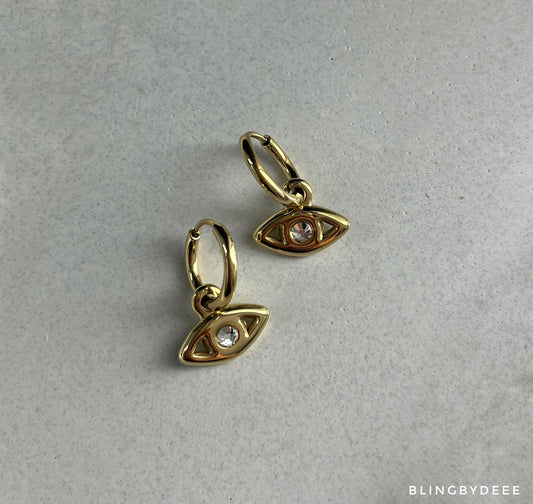 Evil eye earrings