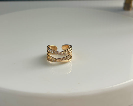 Aurora Criss-Cross Ring