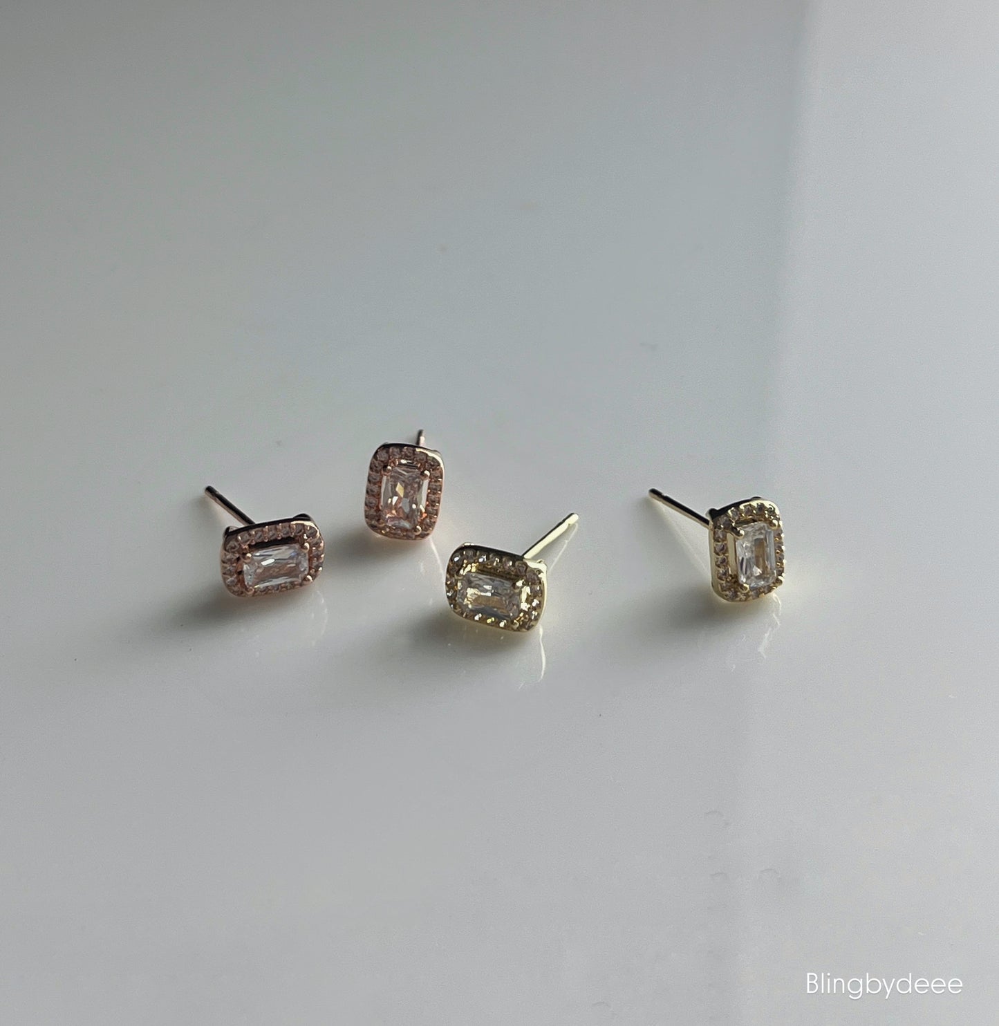 Cushion-Cut Stud Earrings