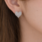 Silver Heart Studded Earrings