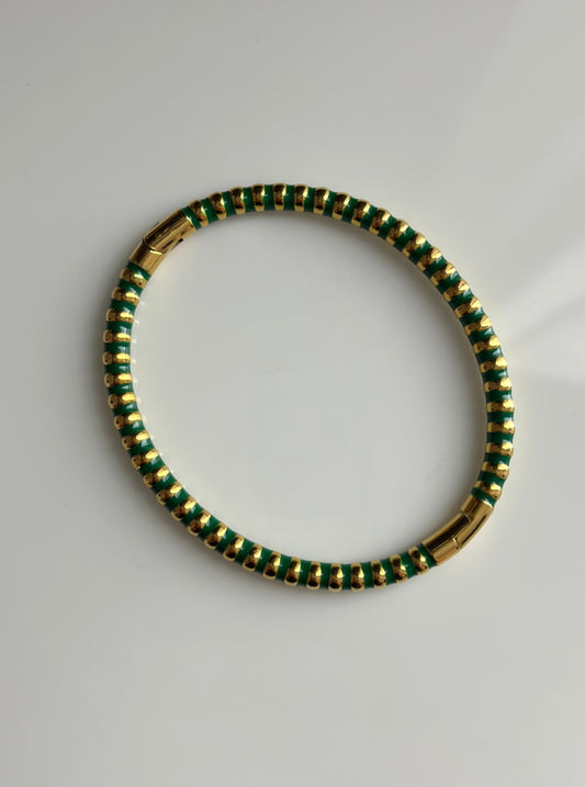 Green Enamel Bracelet