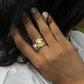 Pearl hammered ring