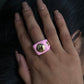 Pink Enamel Ring
