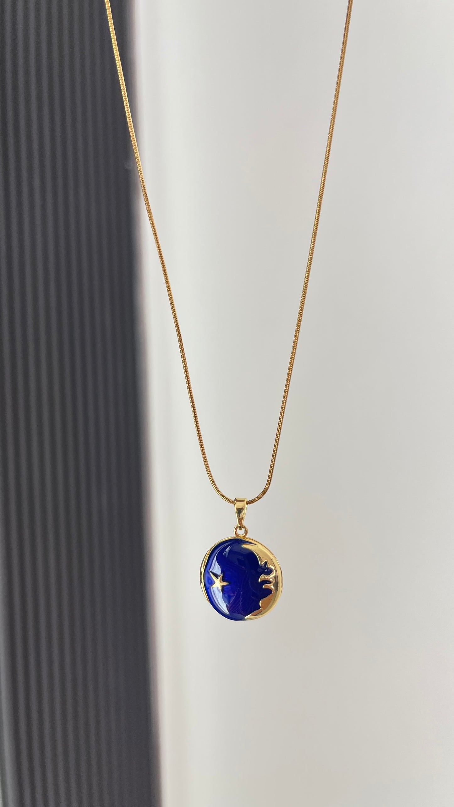 Midnight Globe Pendant Necklace