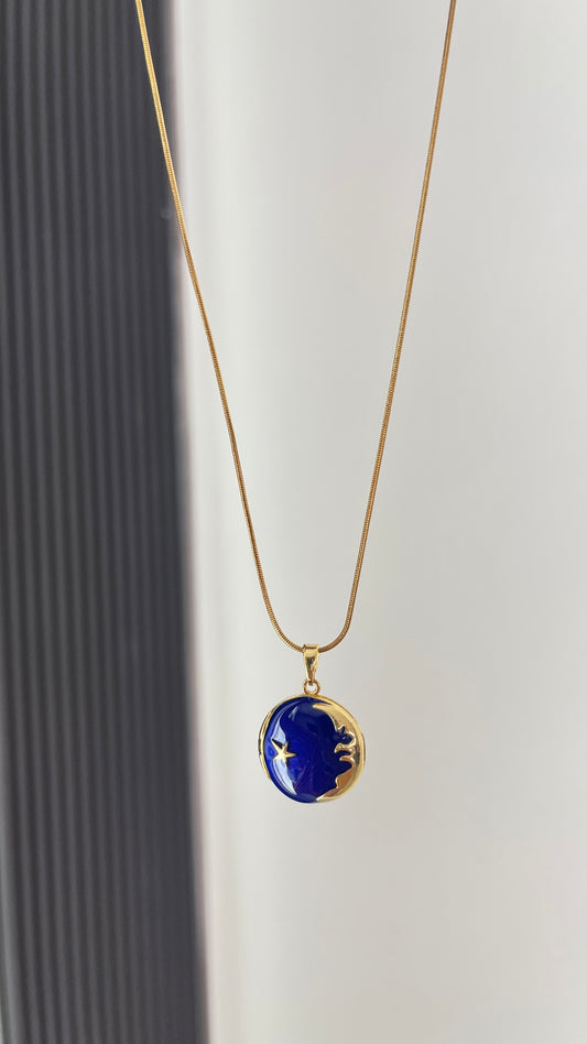 Midnight Globe Pendant Necklace