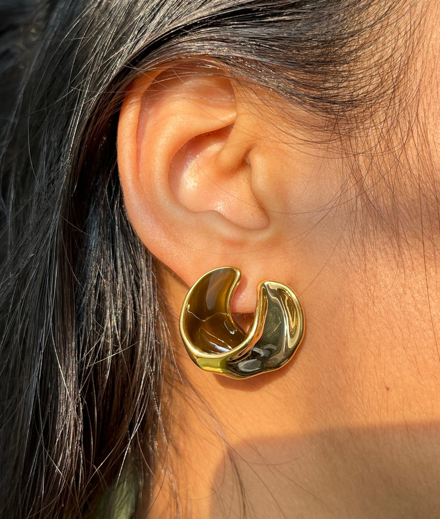 Midnight Orbit Hoop Earrings