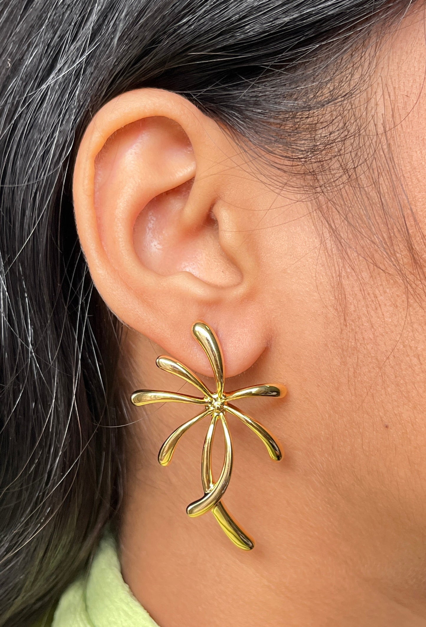 Golden Willow Drop Earrings