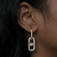 Oval drop studded Earrings