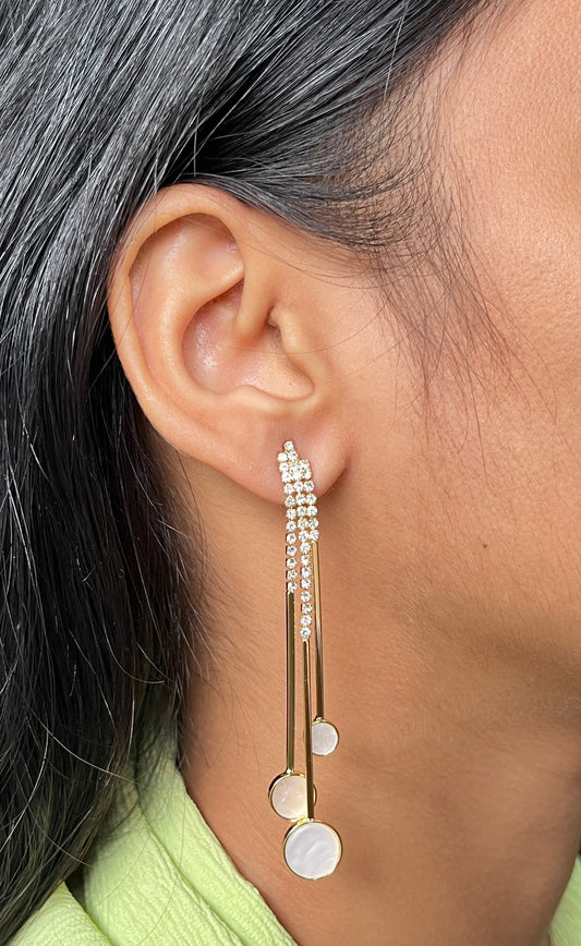 Linear Glow Drop Earrings