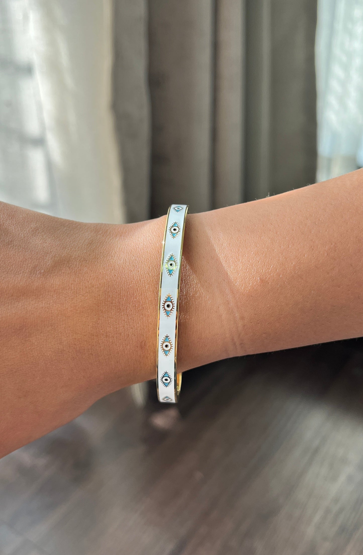 Celeste Evil Eye Bangle