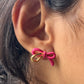Enamel Bow Earrings