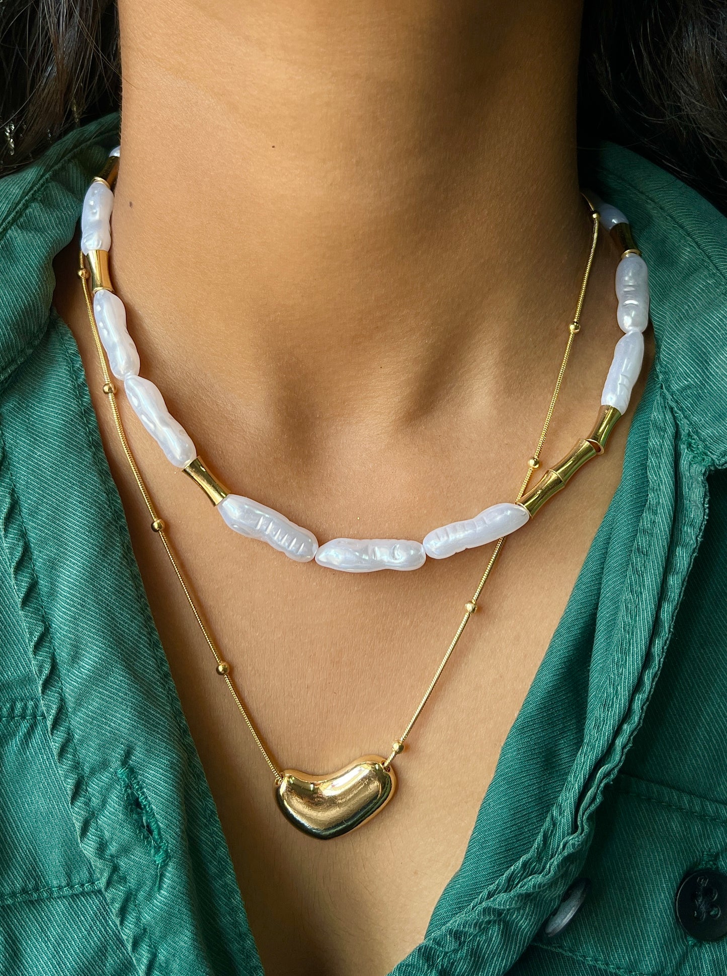 Luna Pearl Collar Necklace