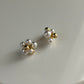 Pearl & Gold Petal Earrings