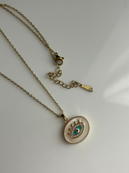 Enamel Evil eye Necklace