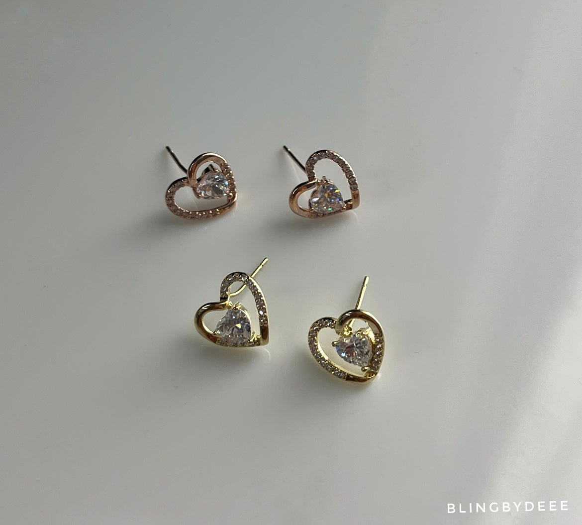 Heart stud Earrings