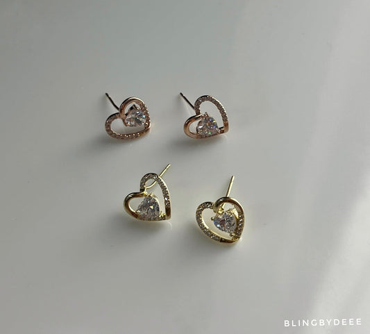 Heart stud Earrings