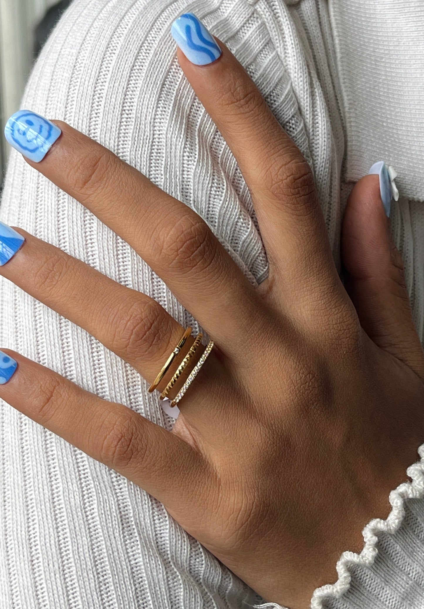 Luxe Tri-Band Crystal Ring