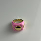 Pink Enamel Ring
