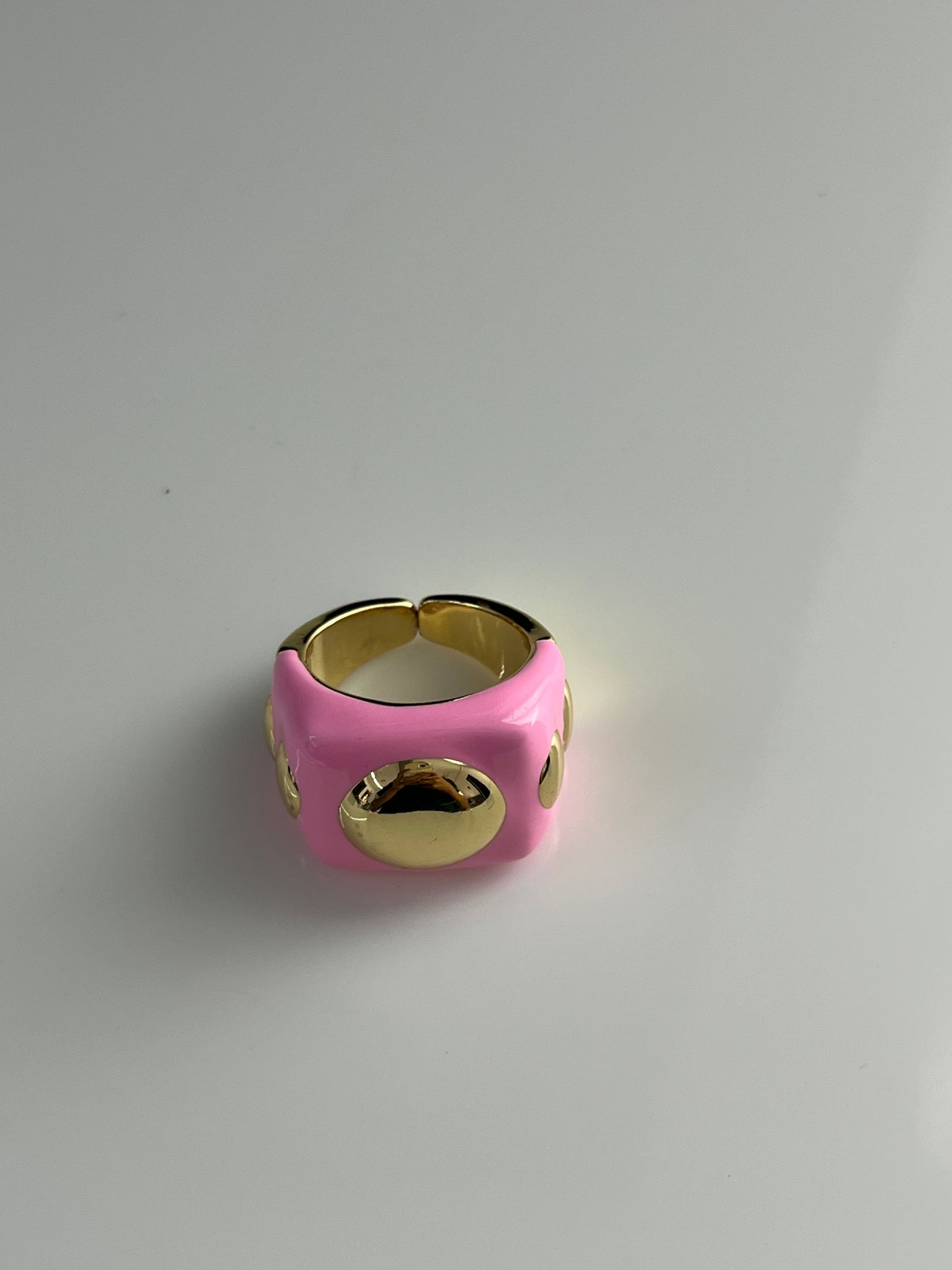 Pink Enamel Ring