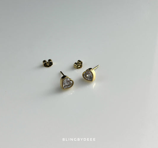 Heart studs