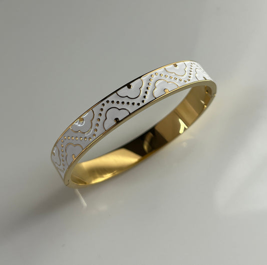 White-Enamel Bracelet
